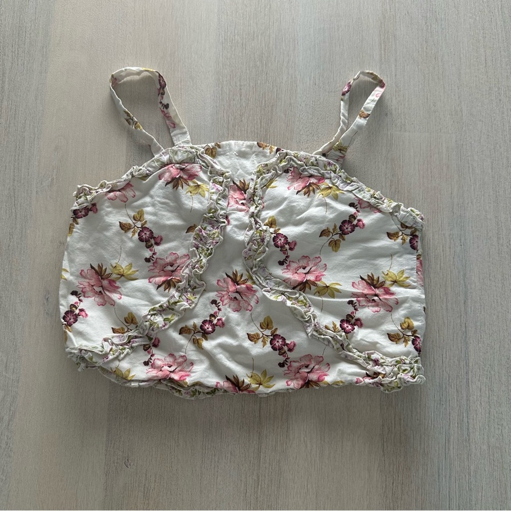 Zara White Floral Top